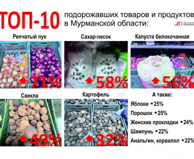 ЦИФРЫ ДНЯ: ТОП-10 подорожавших товаров и продуктов в Мурманской области