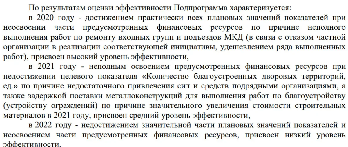Уровень реализации программы с каждым годом становился только хуже