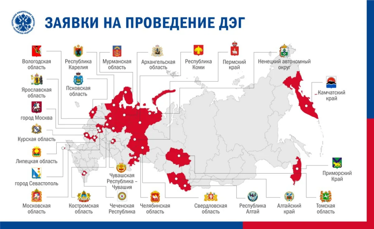 Заявки на проведение ДЭГ в ЕДГ поступили из 23 регионов