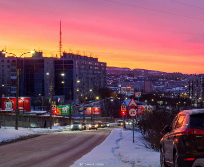 ФОТО ДНЯ: Полярная ночь в Мурманске