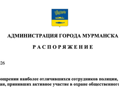 Власти Мурманска поощрят наиболее отличившихся полицейских и дружинников